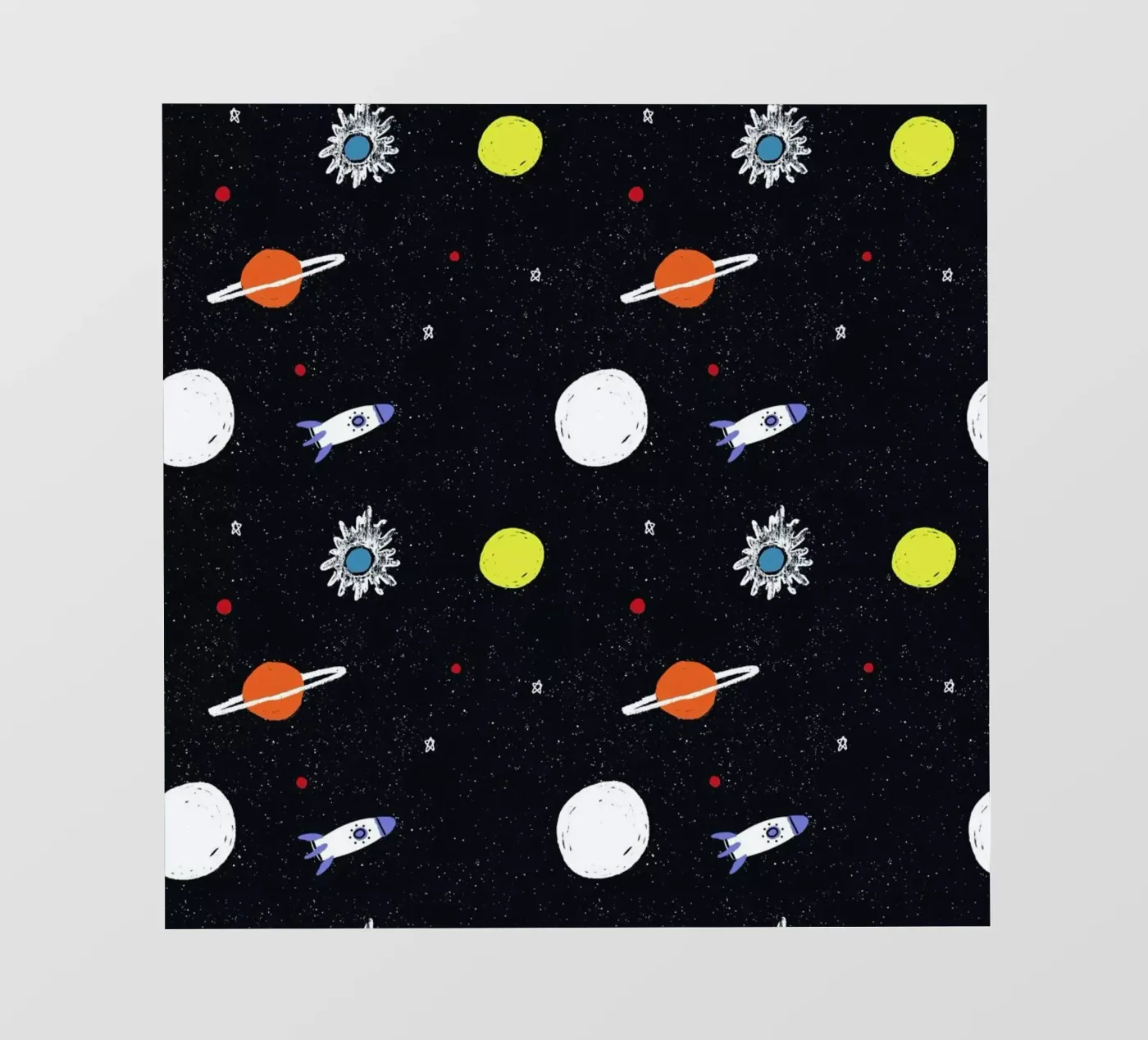 Planets Pattern backlit film by Alex Foster