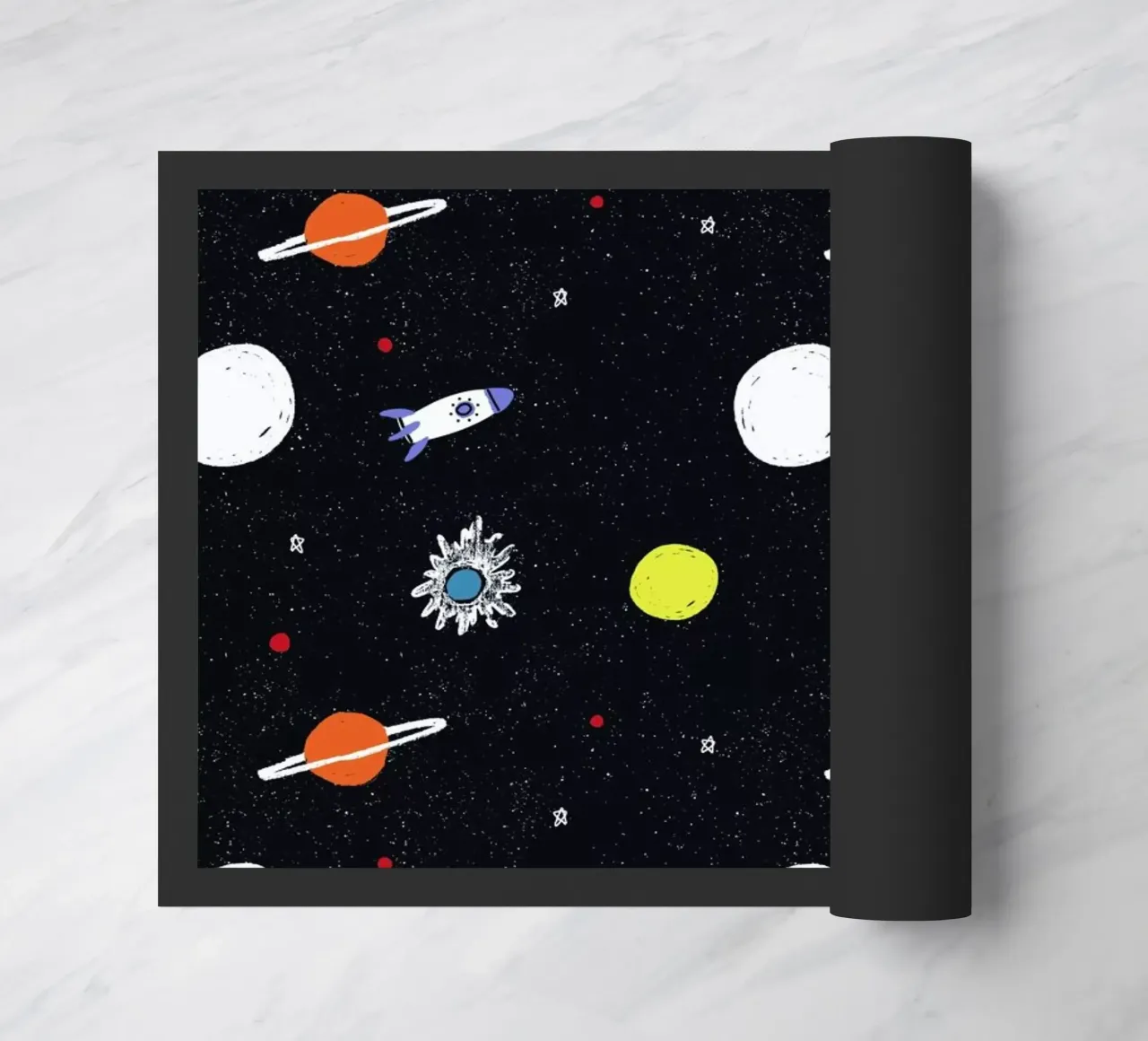 Planets Pattern doormat by Alex Foster