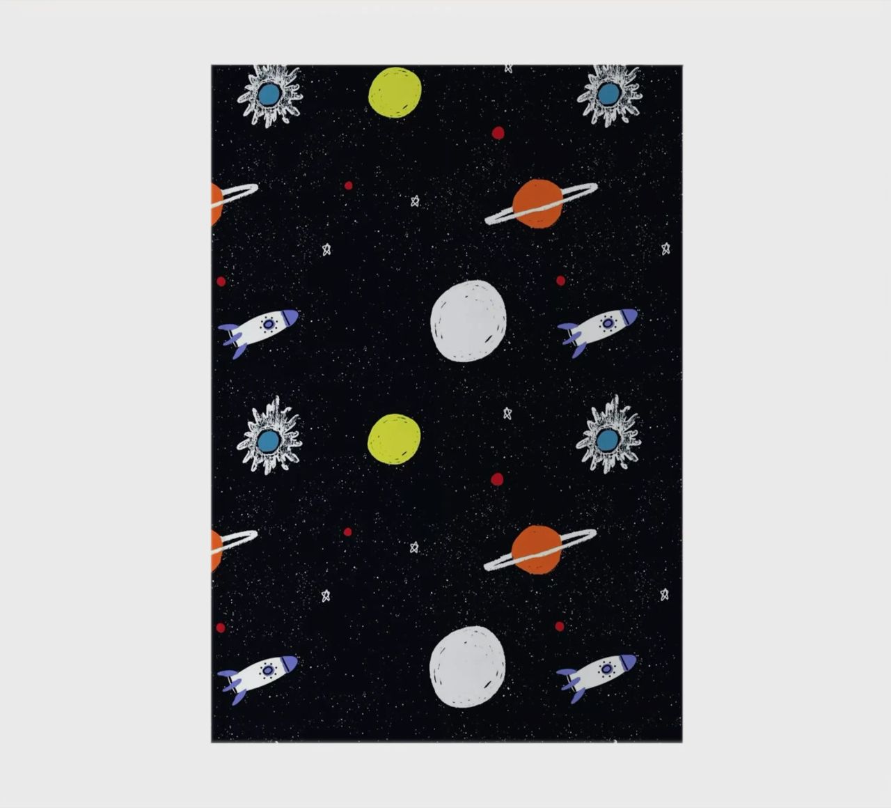 Planets Pattern notebook by Alex Foster
