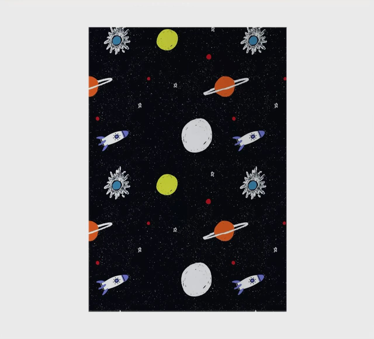 Planets Pattern notebook by Alex Foster