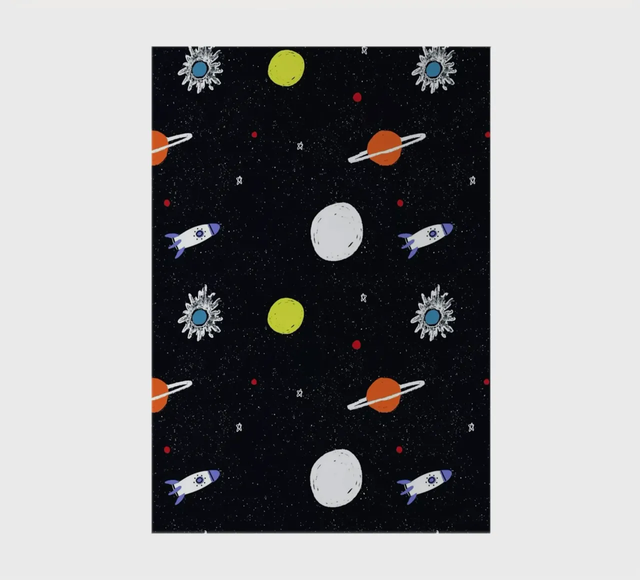 Planets Pattern notebook by Alex Foster