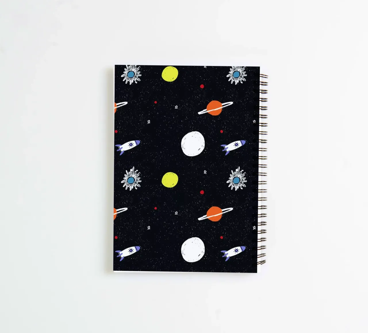 Planets Pattern spiral notebook by Alex Foster