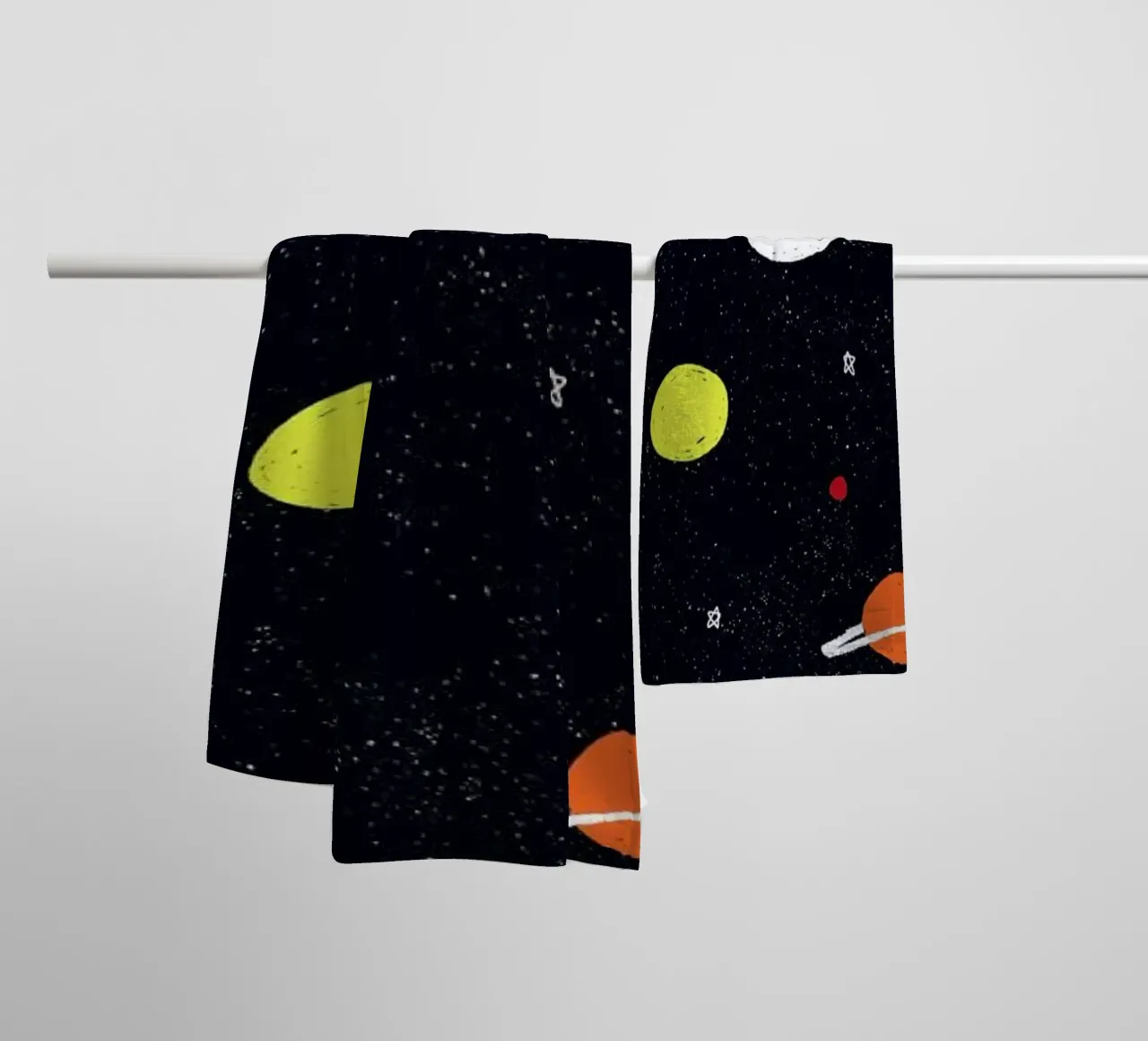 Planets Pattern towel by Alex Foster
