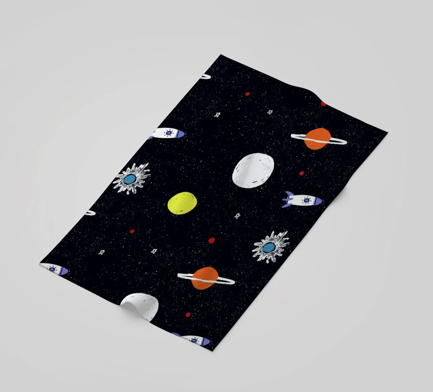 Planets Pattern beach towel by Alex Foster
