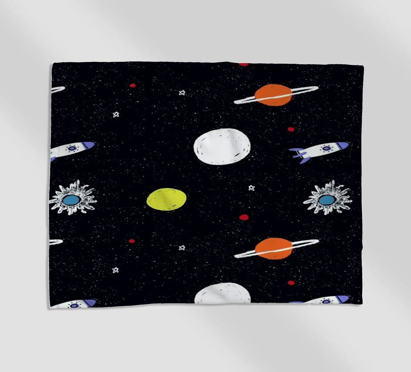 Planets Pattern beach towel by Alex Foster