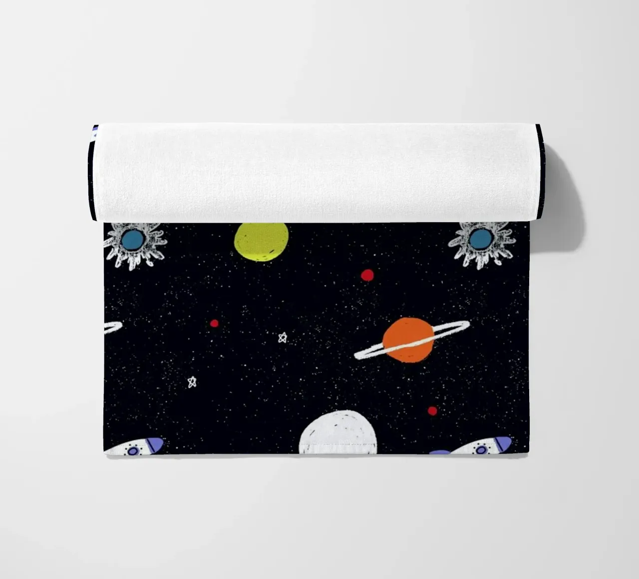 Planets Pattern beach towel by Alex Foster
