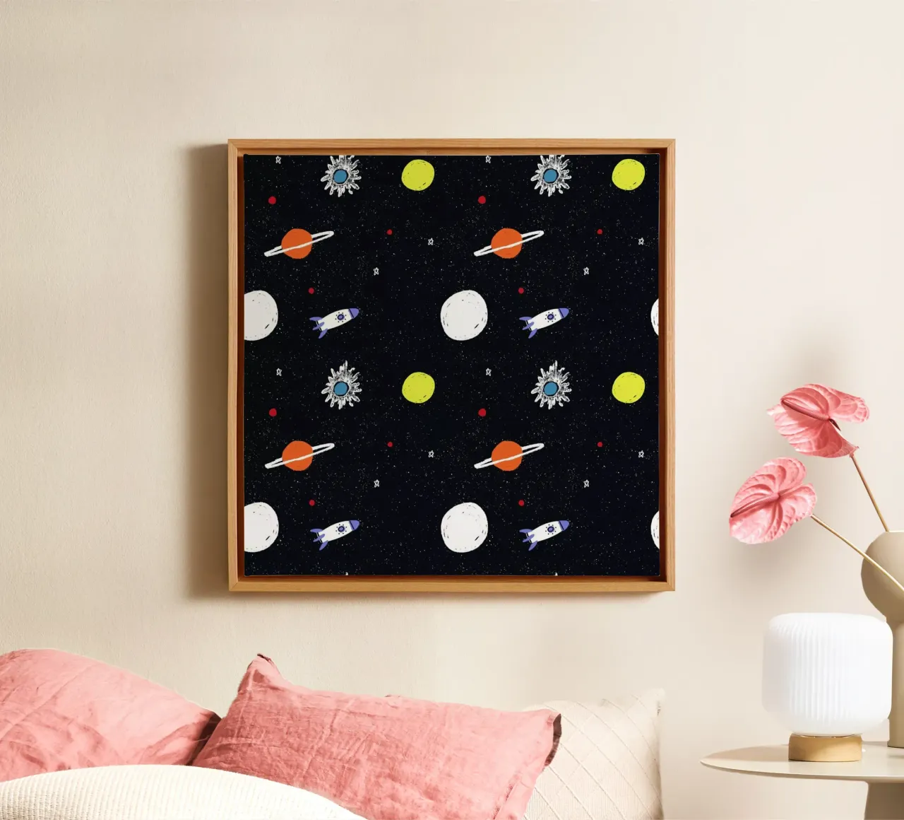 Planets Pattern canvas by Alex Foster