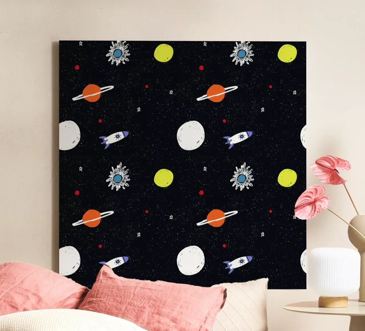 Planets Pattern canvas by Alex Foster