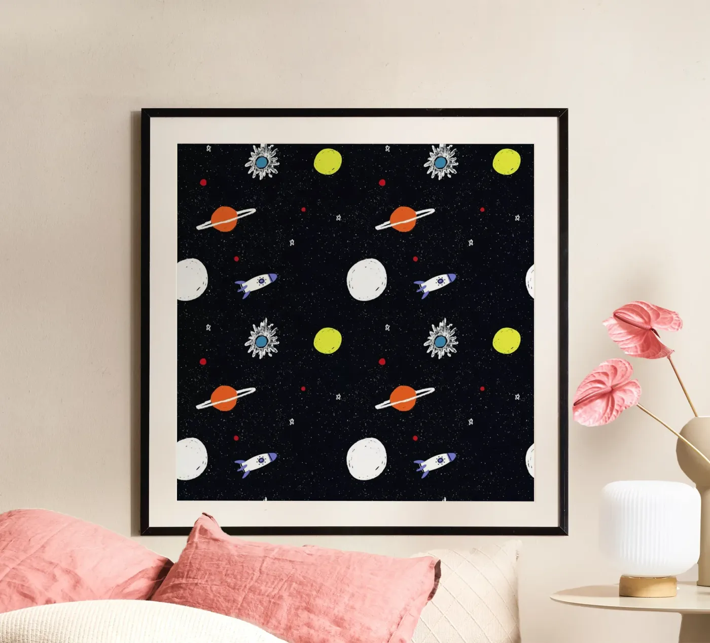 Planets Pattern Poster von Alex Foster
