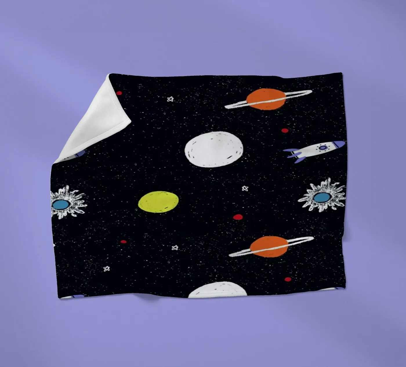 Planets Pattern plaid polaire de Alex Foster