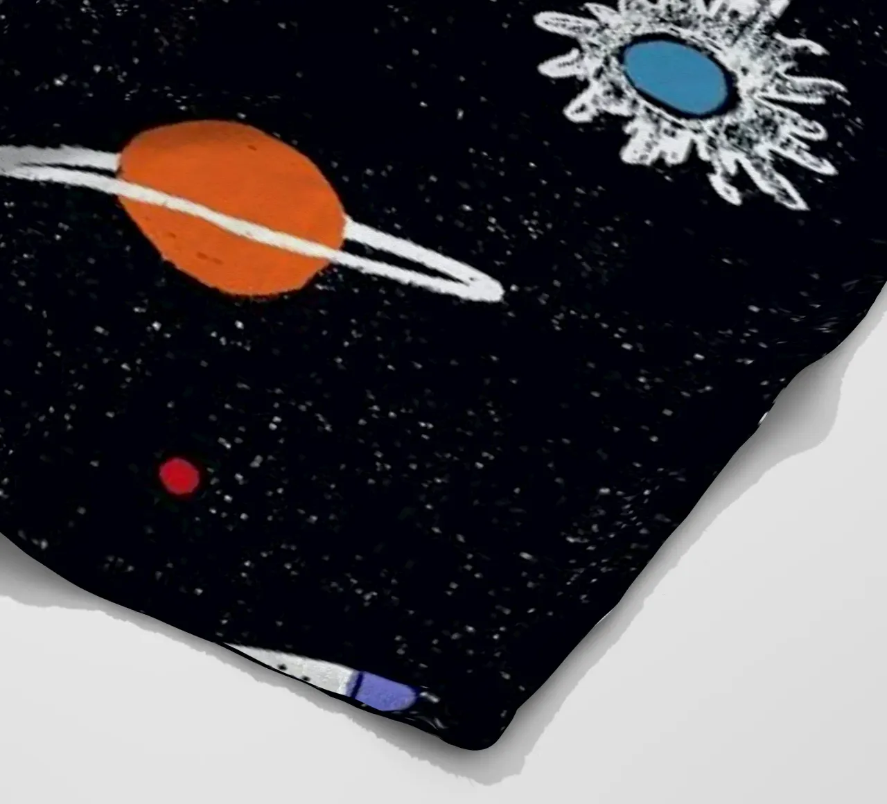 Planets Pattern fleece blanket by Alex Foster