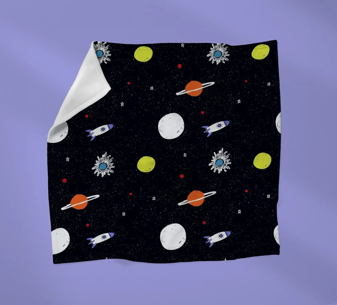 Planets Pattern plaid polaire de Alex Foster