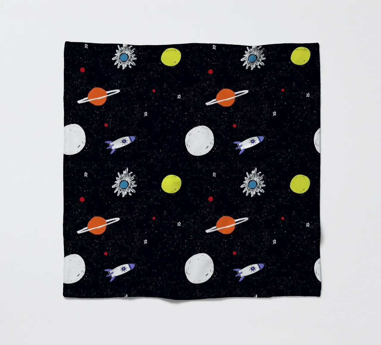 Planets Pattern fleece blanket by Alex Foster