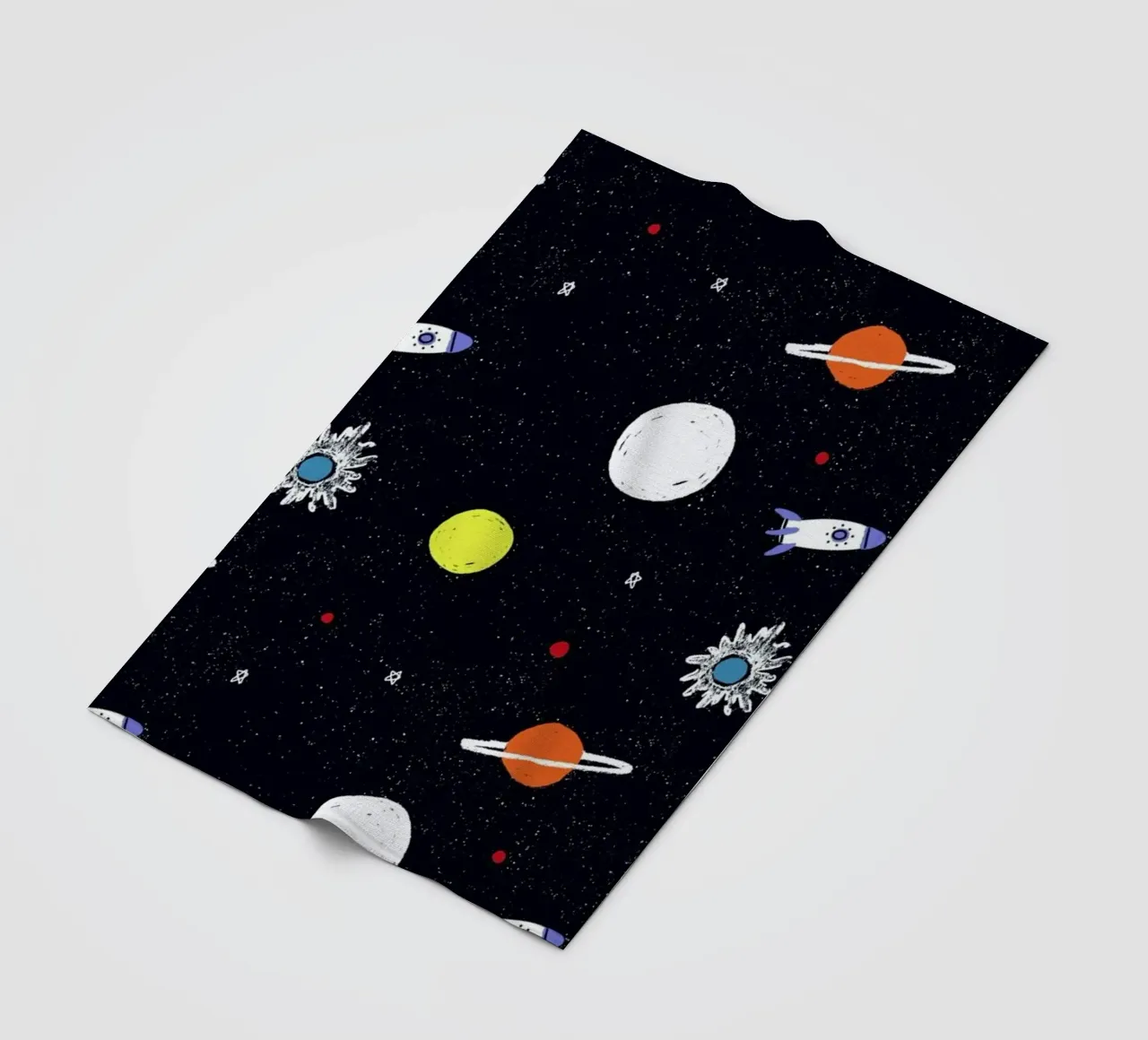 Planets Pattern fleece blanket by Alex Foster