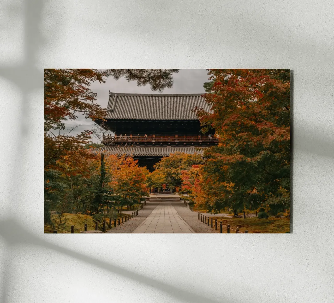 Tempio d'autunno a Kyoto, Giappone alluminio dibond da Marcel Bisig