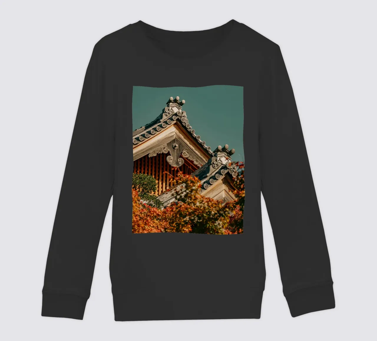 Tetti giapponesi a tempio in autunno felpa bambino da Marcel Bisig