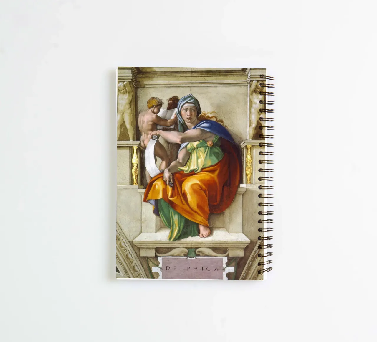 Michelangelo - Delphic Sibyl spiral notebook by Timeless Artworks