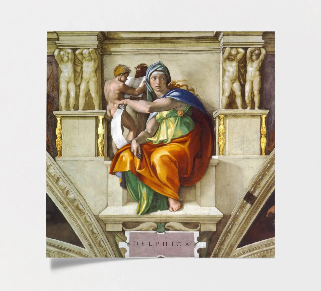 Michelangelo - Delphic Sibyl sticker sheet by Timeless Artworks