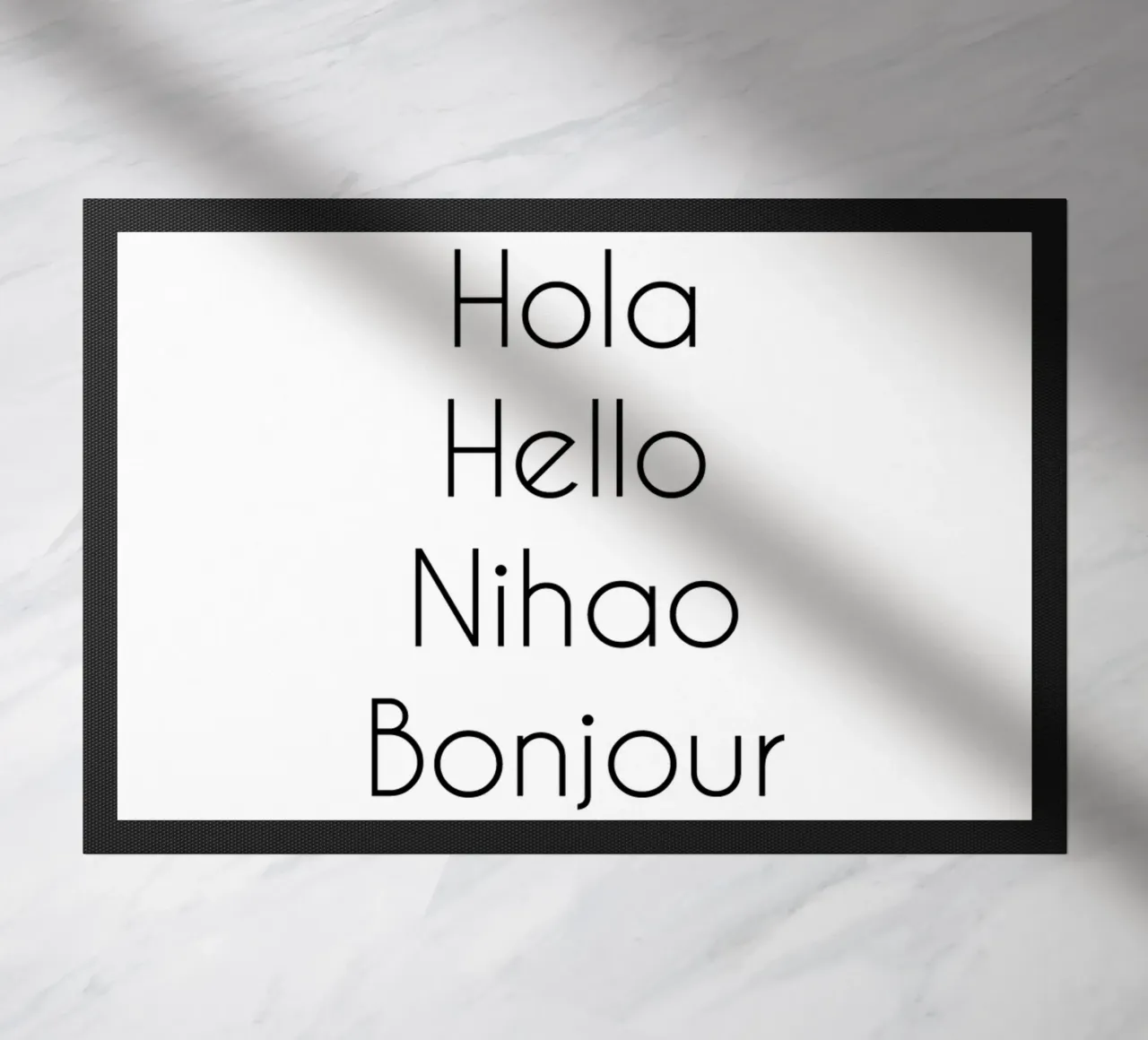 Ciao Hola Hello Nihao Bonjour Namaste zerbino da Typo Designs