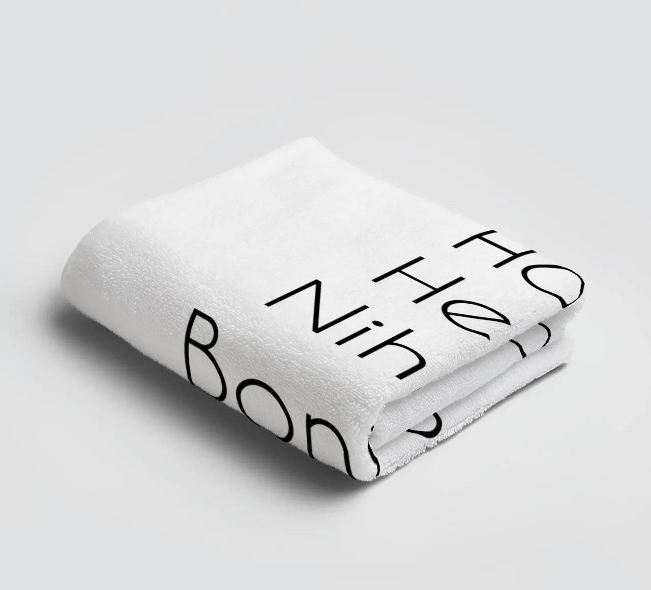 Ciao Hola Hello Nihao Bonjour Namaste asciugamano da bagno da Typo Designs