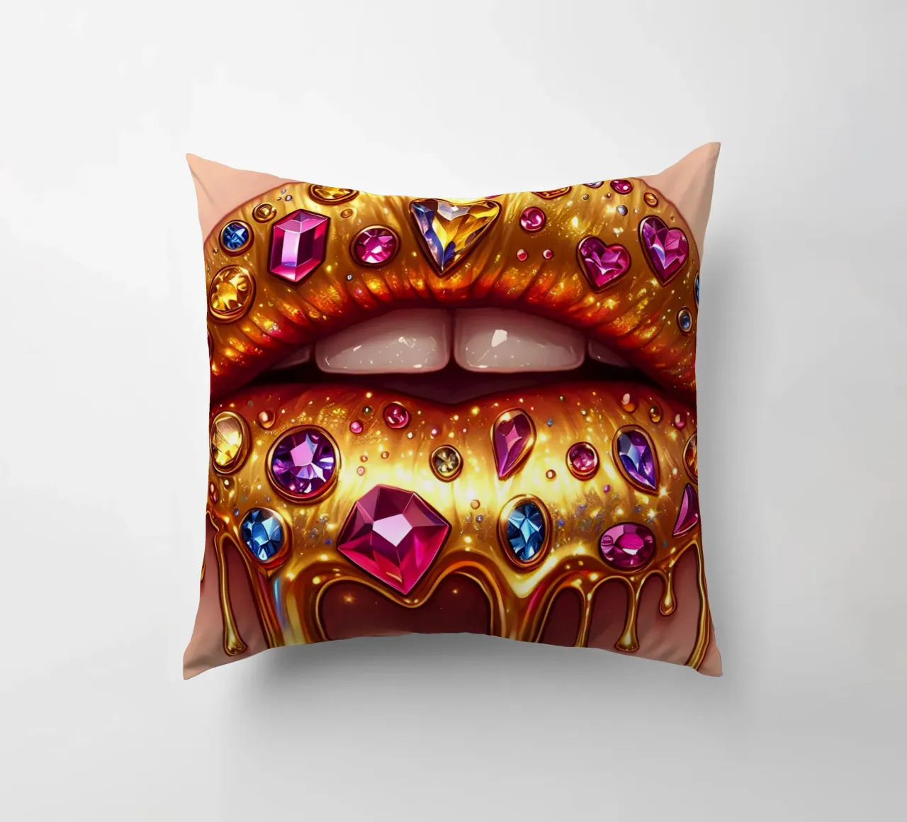 LABBRA GOCCIOLANTI DI GIOIELLI cuscino da ARTOMATIC