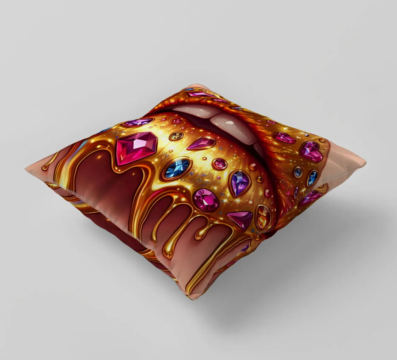 LABBRA GOCCIOLANTI DI GIOIELLI cuscino da ARTOMATIC