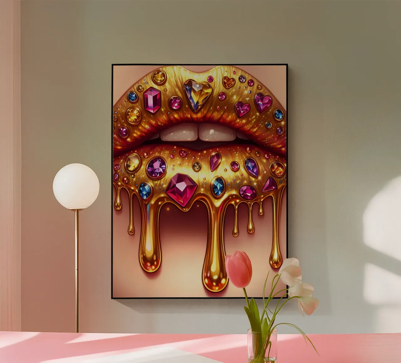 LABIOS GOTEANTES DE JOYAS metacrilato de ARTOMATIC