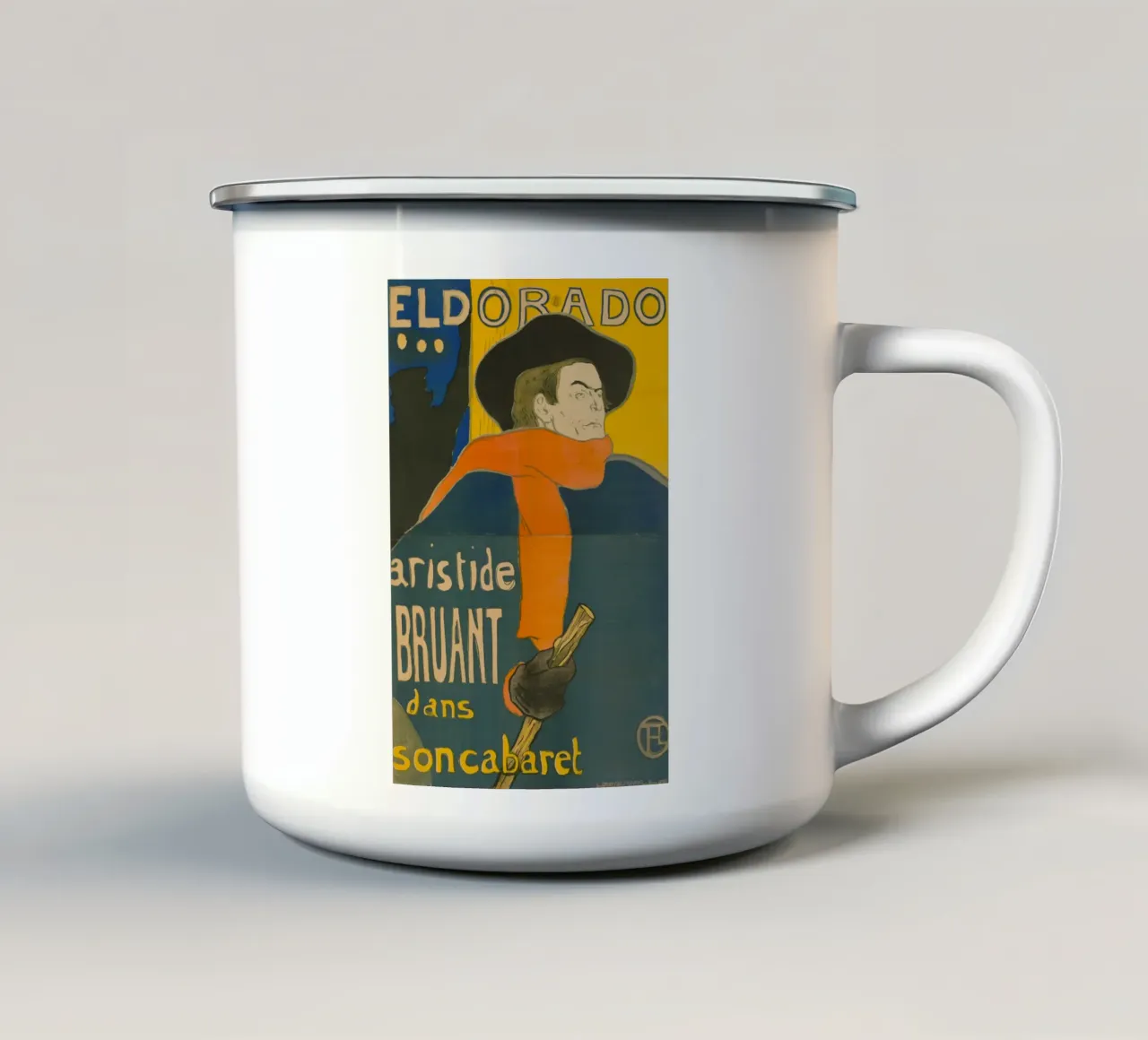 Henri de Toulouse-Lautrec - Eldorado: Aristide Bruant tazza in smalto da Timeless Artworks