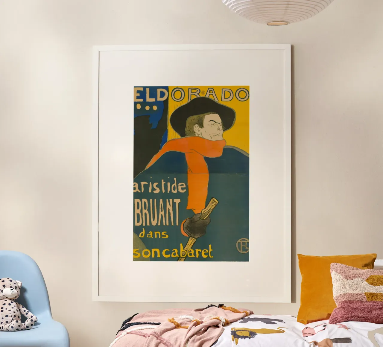 Henri de Toulouse-Lautrec - Eldorado: Aristide Bruant poster con telaio in plastica da Timeless Artworks