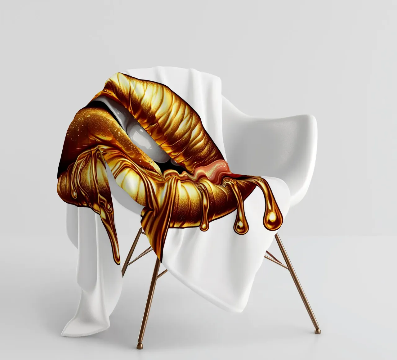 LABBRA GRONDANTI D'ORO coperta in pile da ARTOMATIC