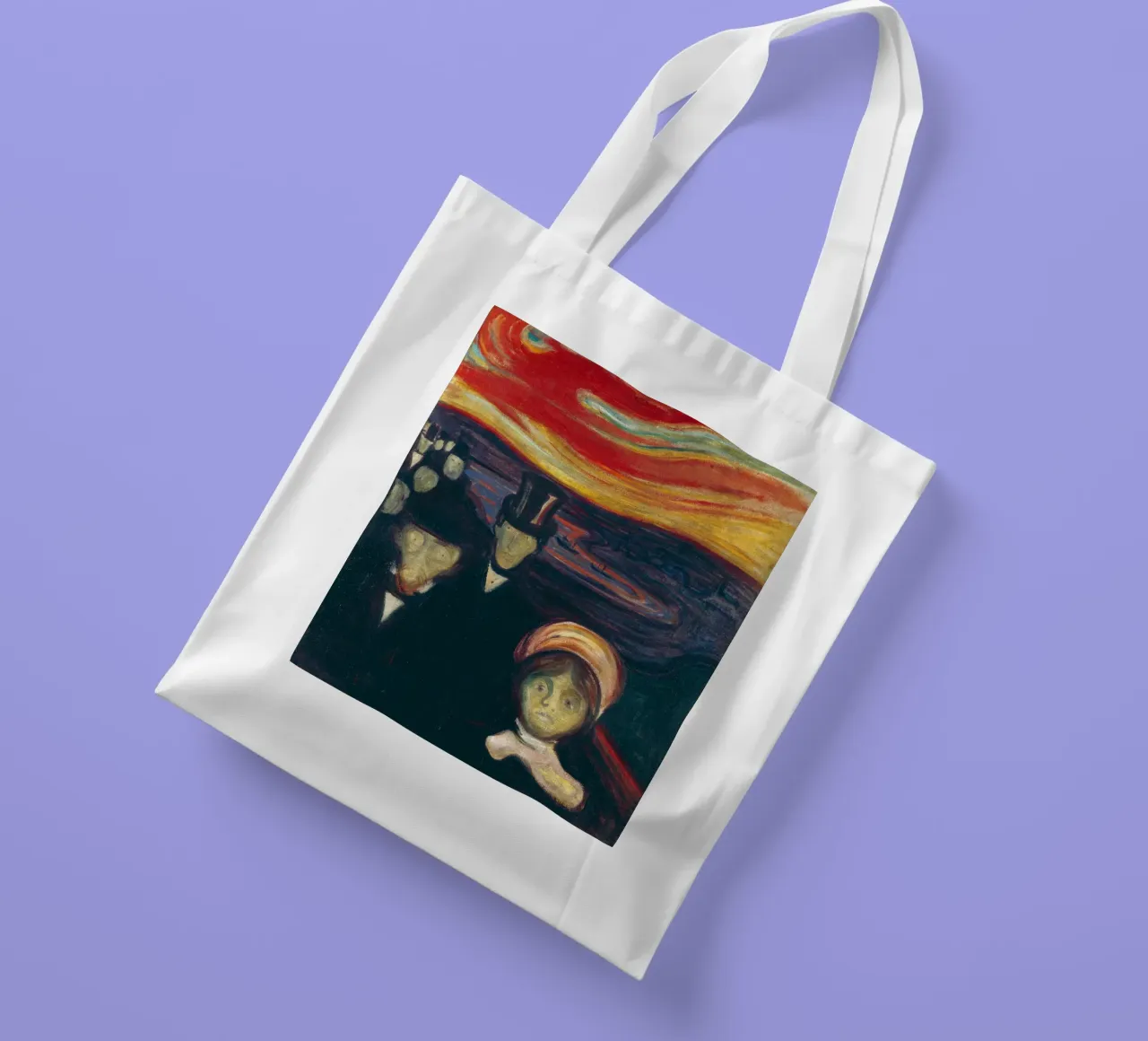 Edvard Munch - Ansia borsa in juta da Timeless Artworks