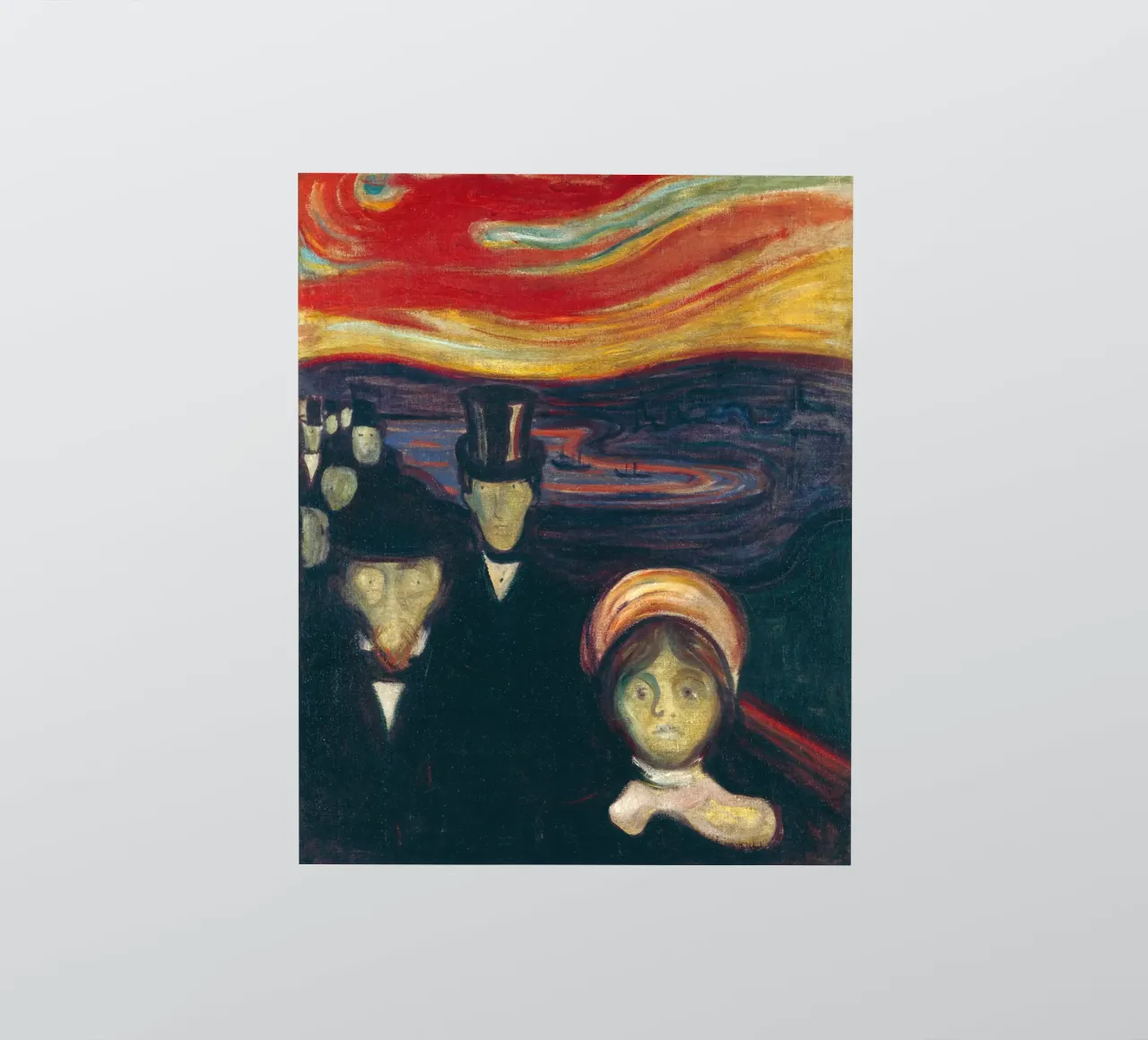 Edvard Munch - Anxiété autocollant de Timeless Artworks