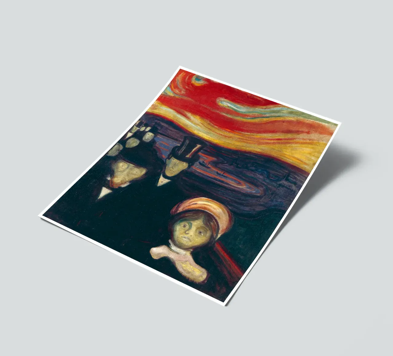 Edvard Munch - Anxiety sticker sheet by Timeless Artworks