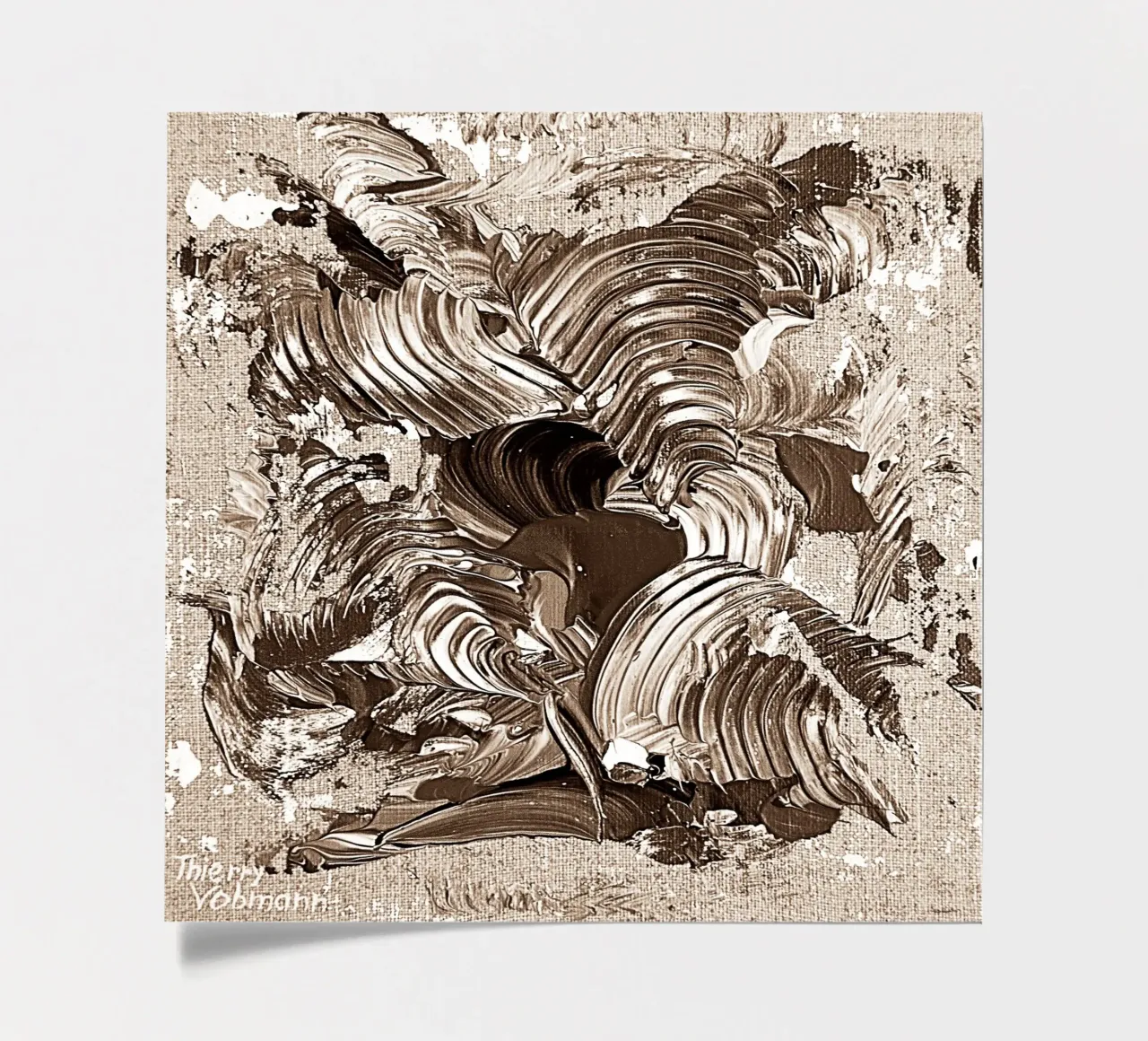 SEPIA 9 sticker sheet by Thierry Vobmann Abstract painting