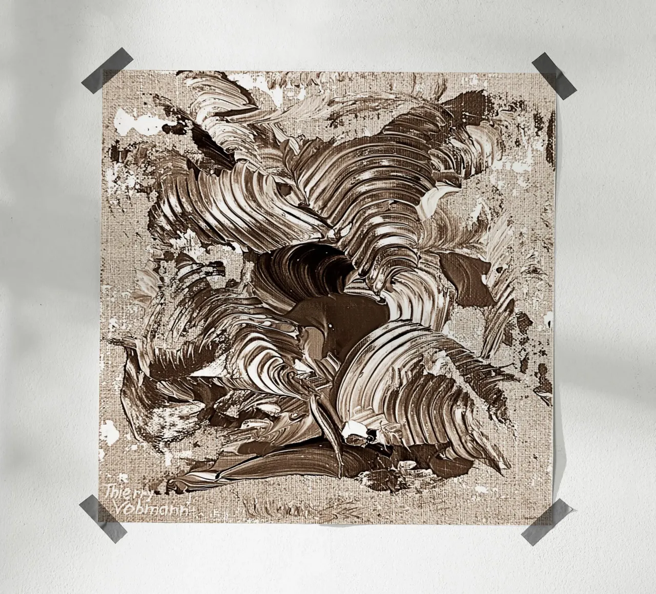 SEPIA 9 poster by Thierry Vobmann Abstract painting