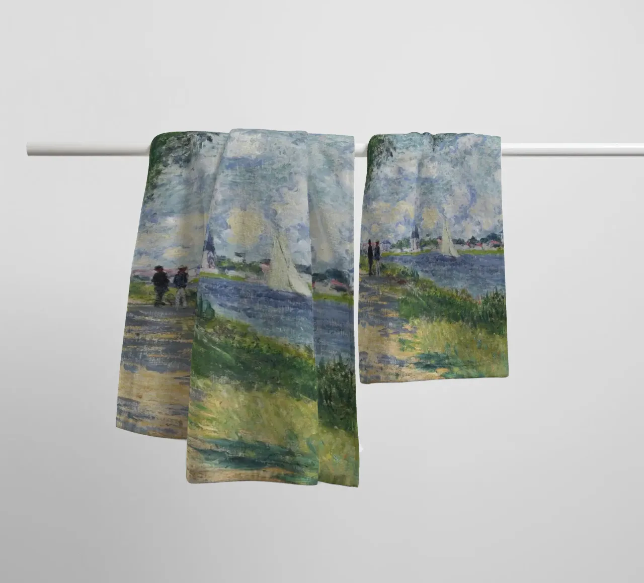 Claude Monet - De Seine badhanddoek van Timeless Artworks