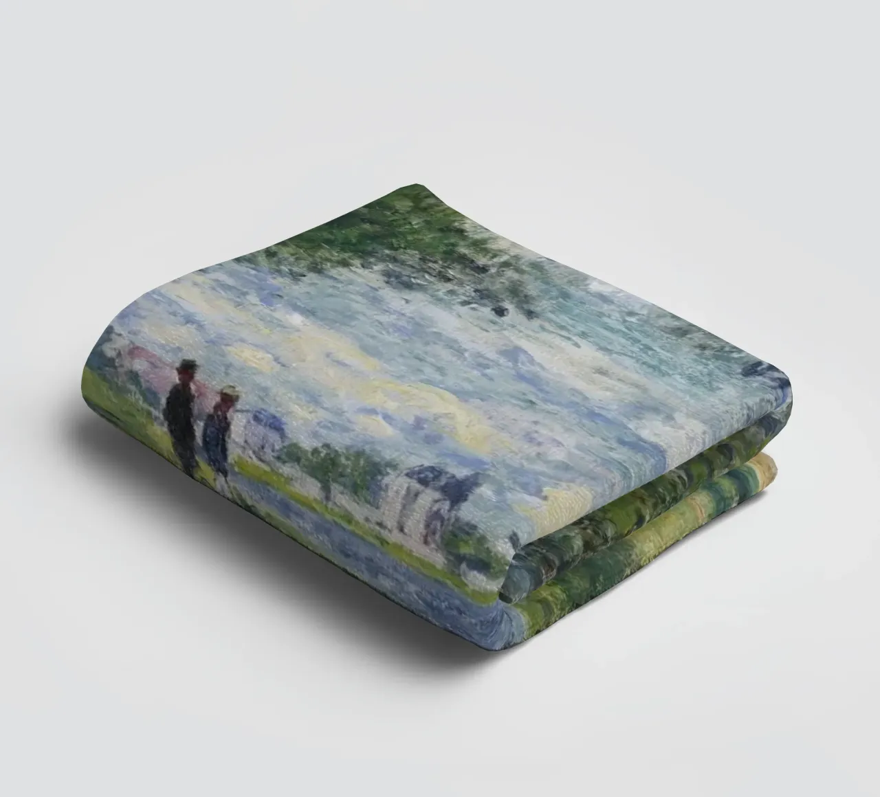 Claude Monet - De Seine badhanddoek van Timeless Artworks