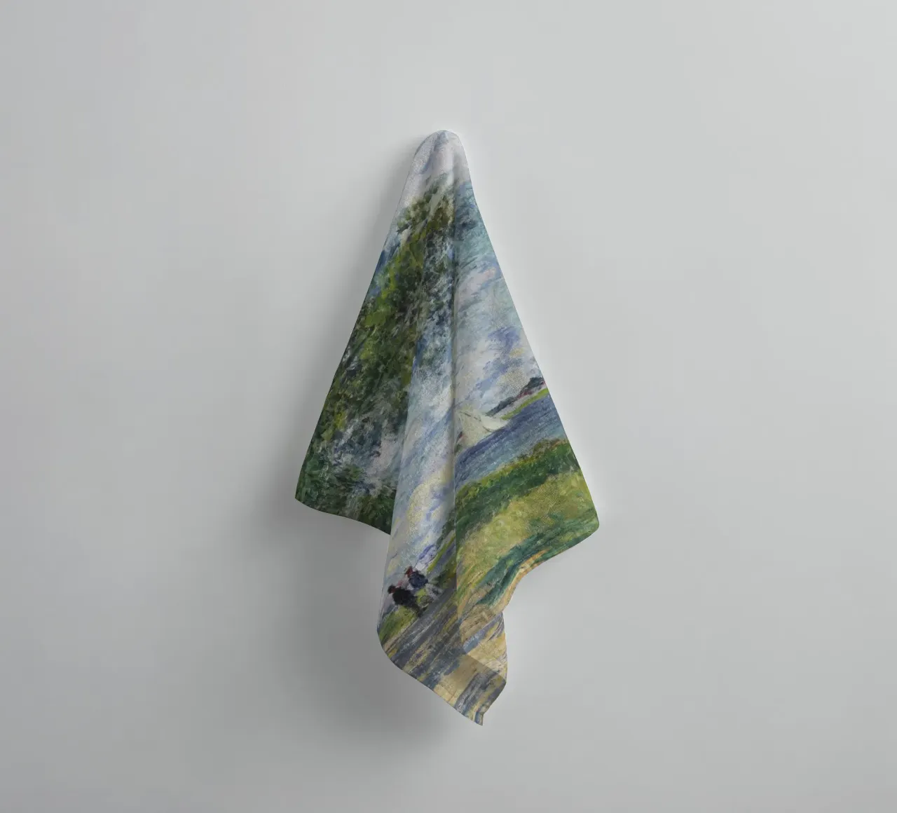 Claude Monet - De Seine badhanddoek van Timeless Artworks