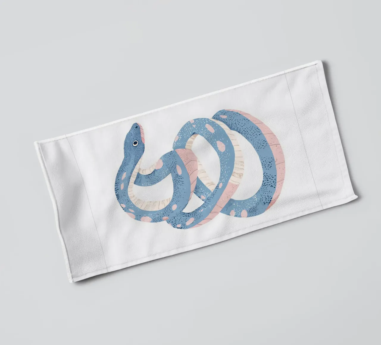 Boy's Nursery Print, Snake Reptile Kids Room Poster towel by Little Lola