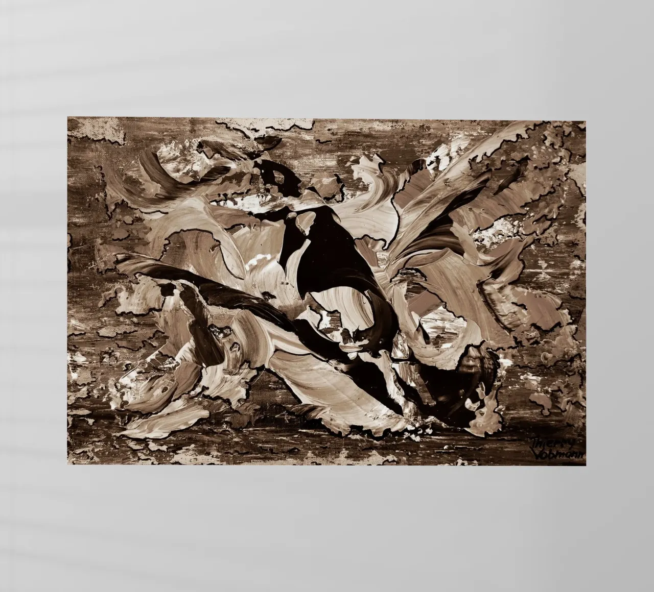 SEPIA 10 pellicola backlit da Thierry Vobmann Abstract painting