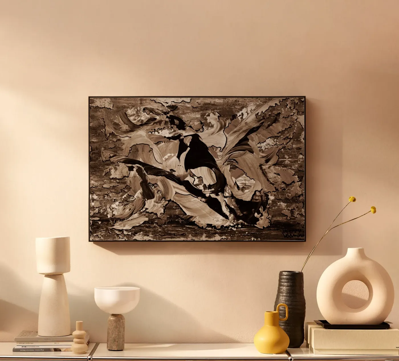 SEPIA 10 plexiglass da Thierry Vobmann Abstract painting