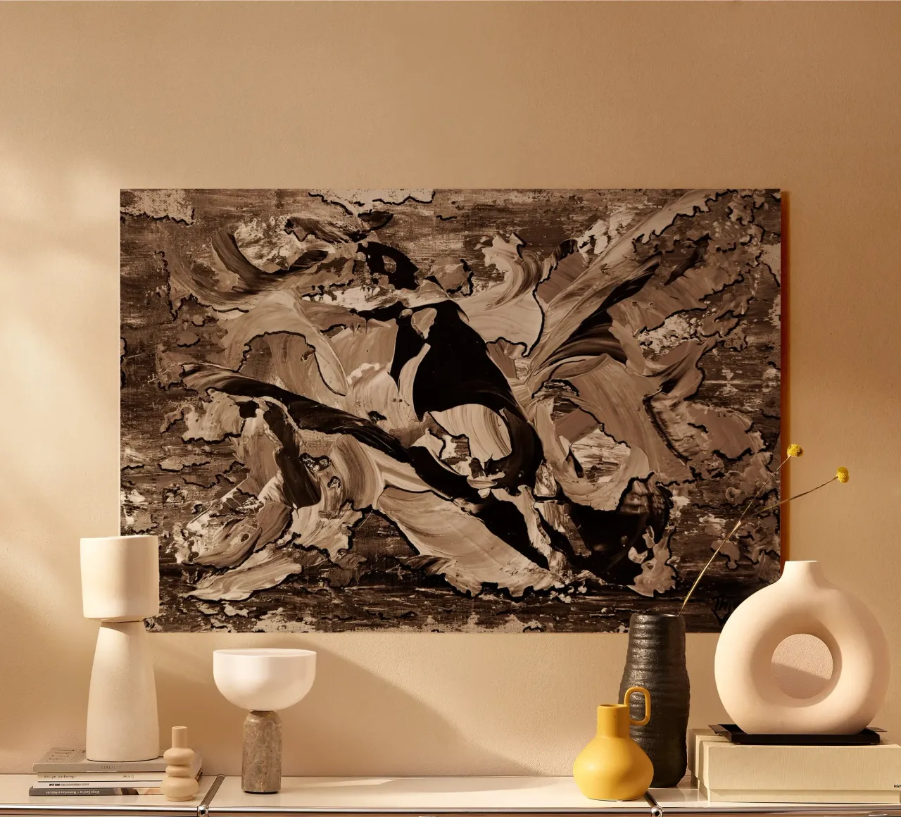 SEPIA 10 plexiglass da Thierry Vobmann Abstract painting