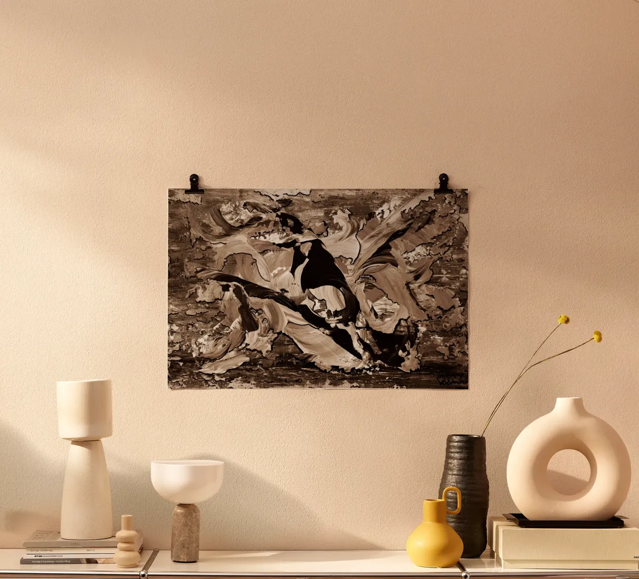 SEPIA 10 carta hahnemühle da Thierry Vobmann Abstract painting