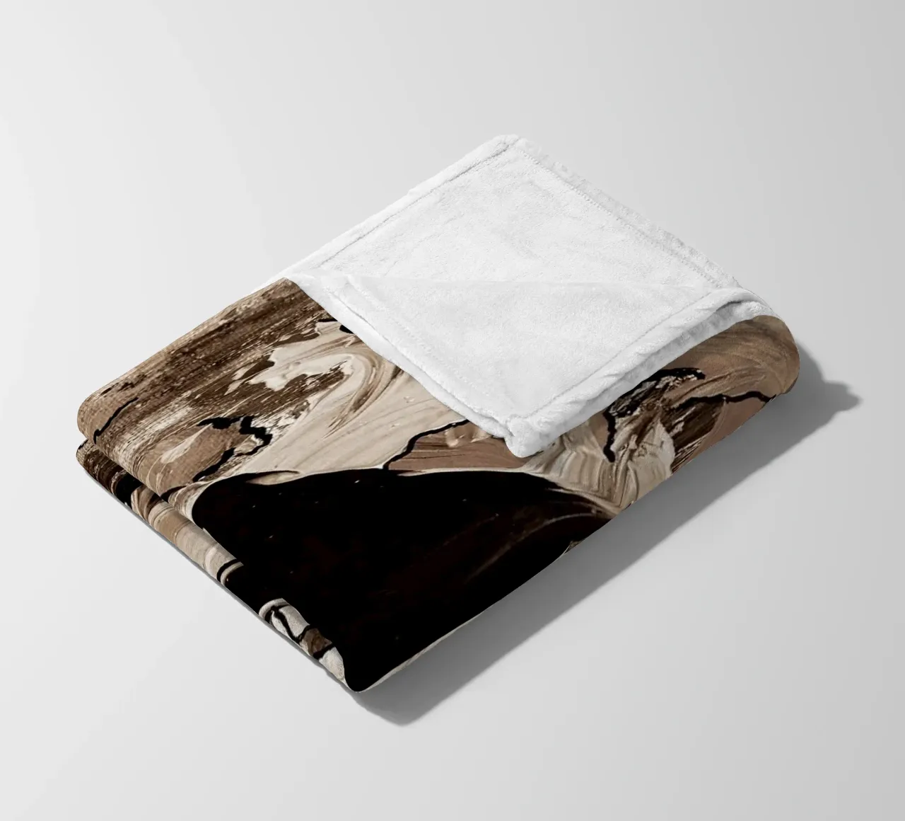 SEPIA 10 fleece blanket by Thierry Vobmann Abstract painting