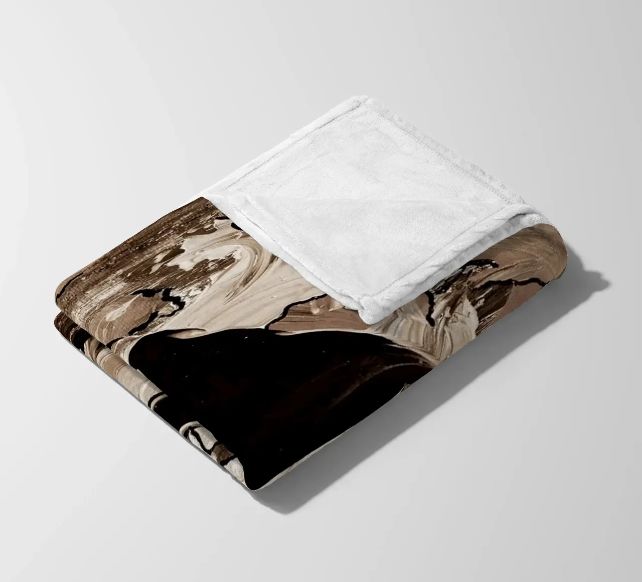 SEPIA 10 fleece blanket by Thierry Vobmann Abstract painting