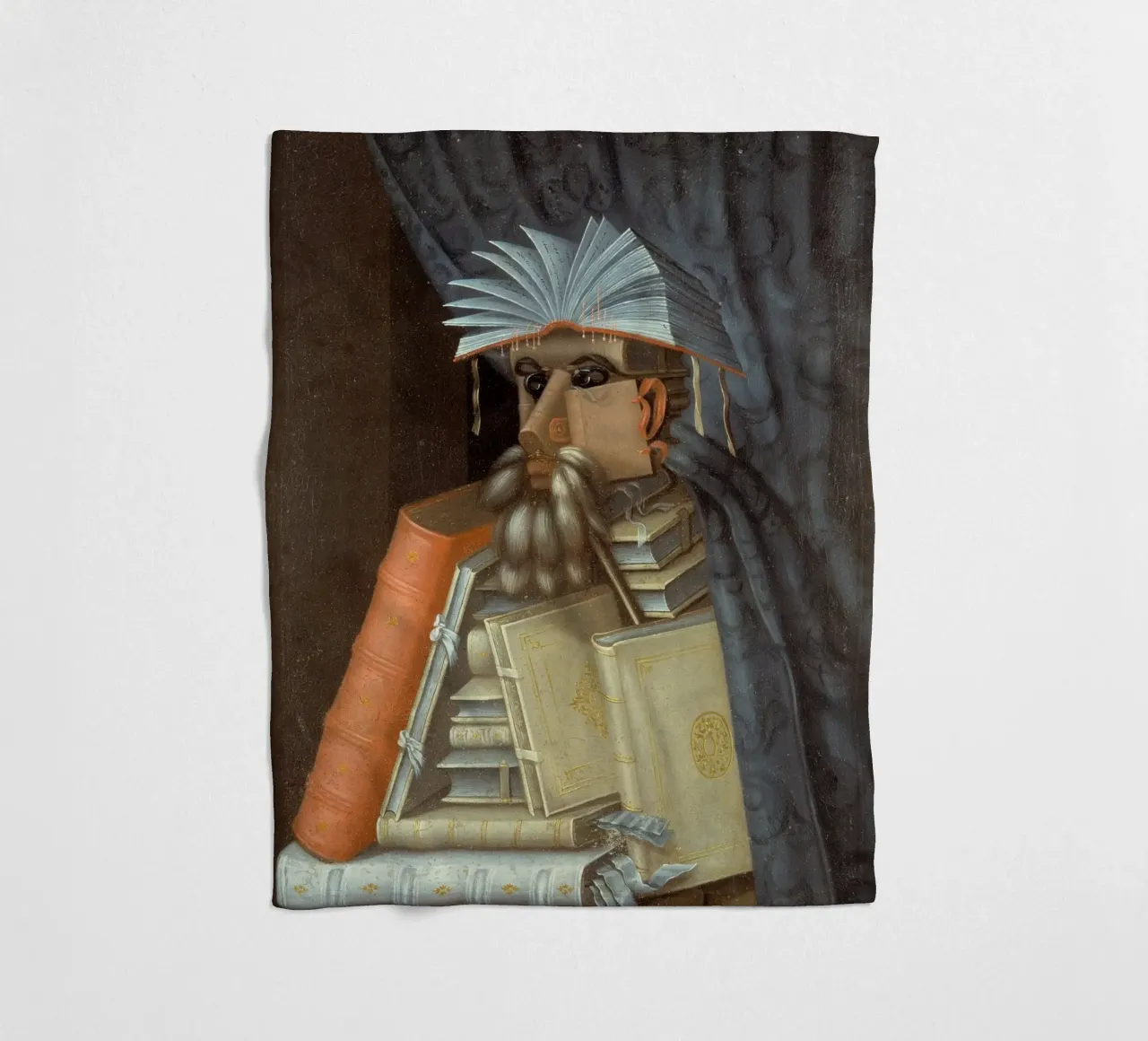 Giuseppe Arcimboldo - The librarian coperta in pile da Timeless Artworks