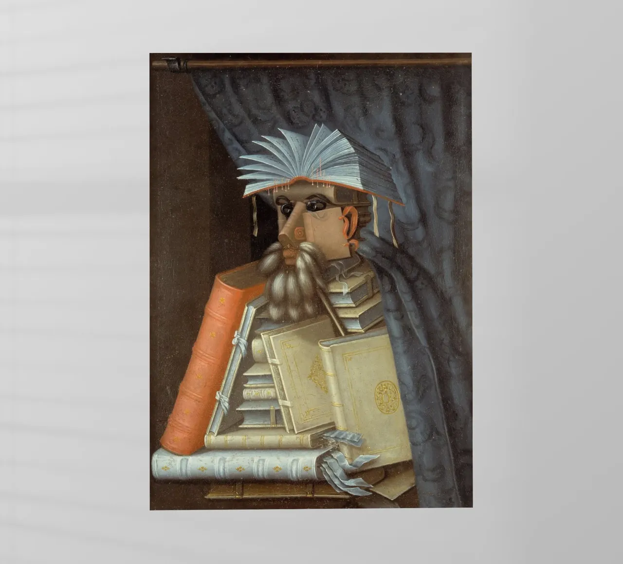Giuseppe Arcimboldo - The librarian pellicola backlit da Timeless Artworks