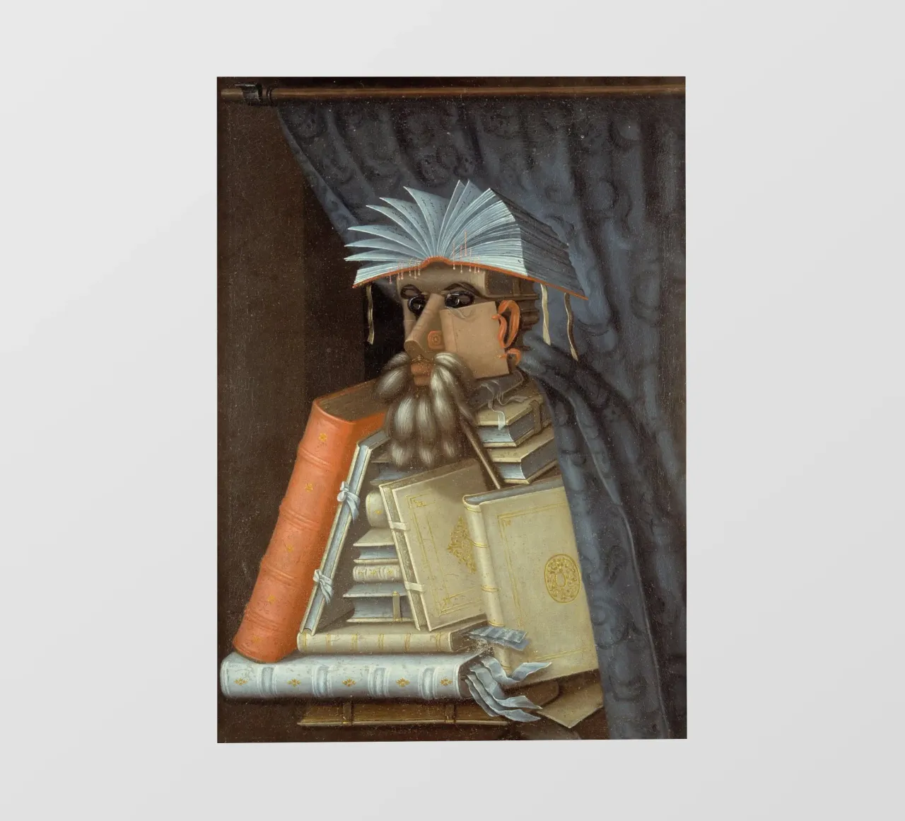 Giuseppe Arcimboldo - The librarian pellicola backlit da Timeless Artworks