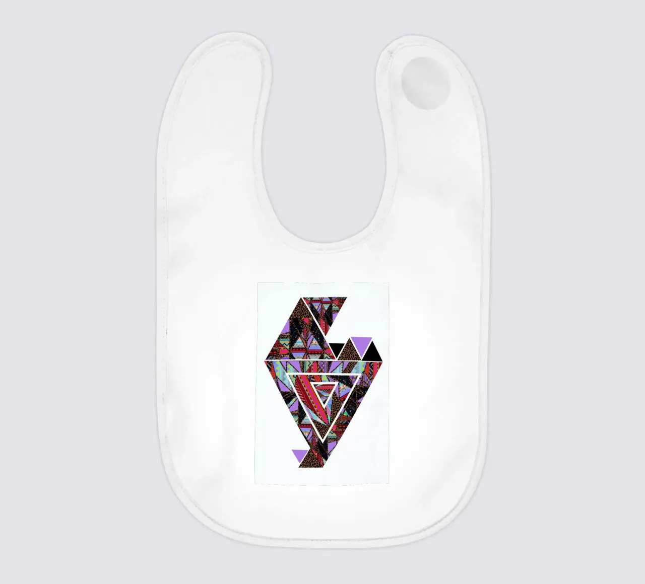 Retro Kaleido baby bib by Vasare Nar