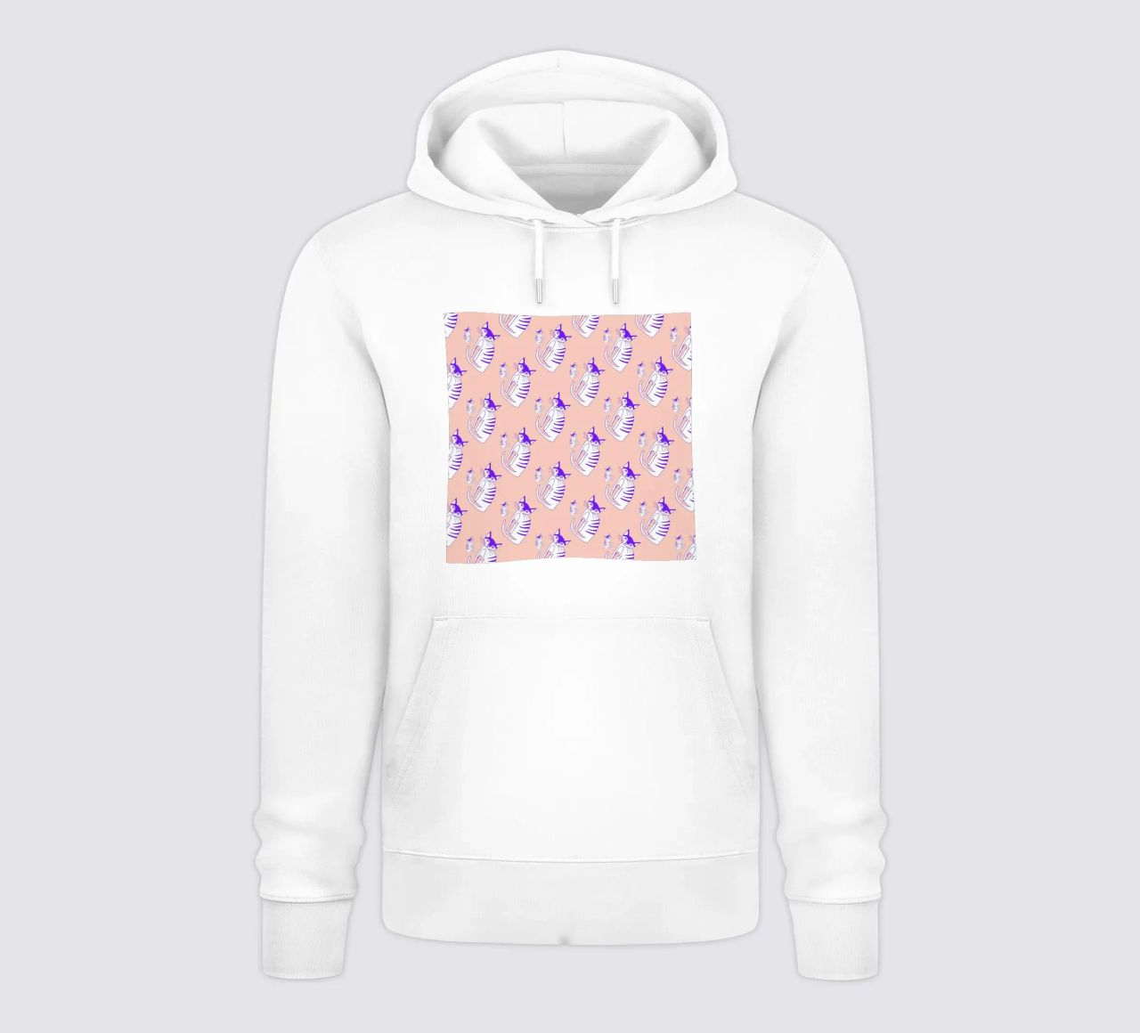 Cat Peach Pattern felpa con cappuccio da Vasare Nar